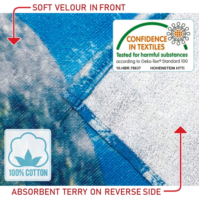 Softerry Florida Manatees Beach Towel 30 x 60 inches Printed Velour 100% Cotton - Image 3